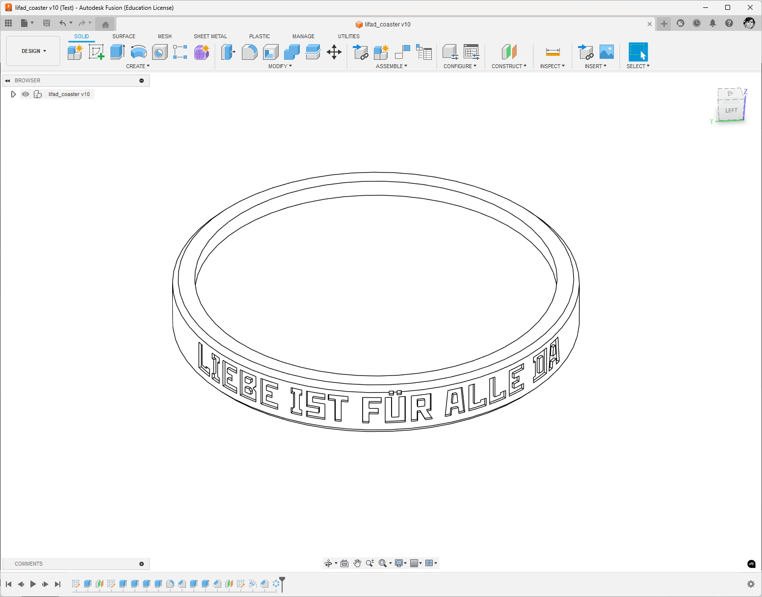 LIFAD coaster 3d model