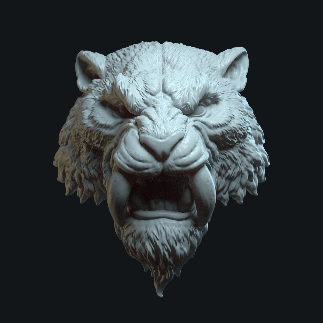 Sabertooth v3 _Action Figure Head 3d model