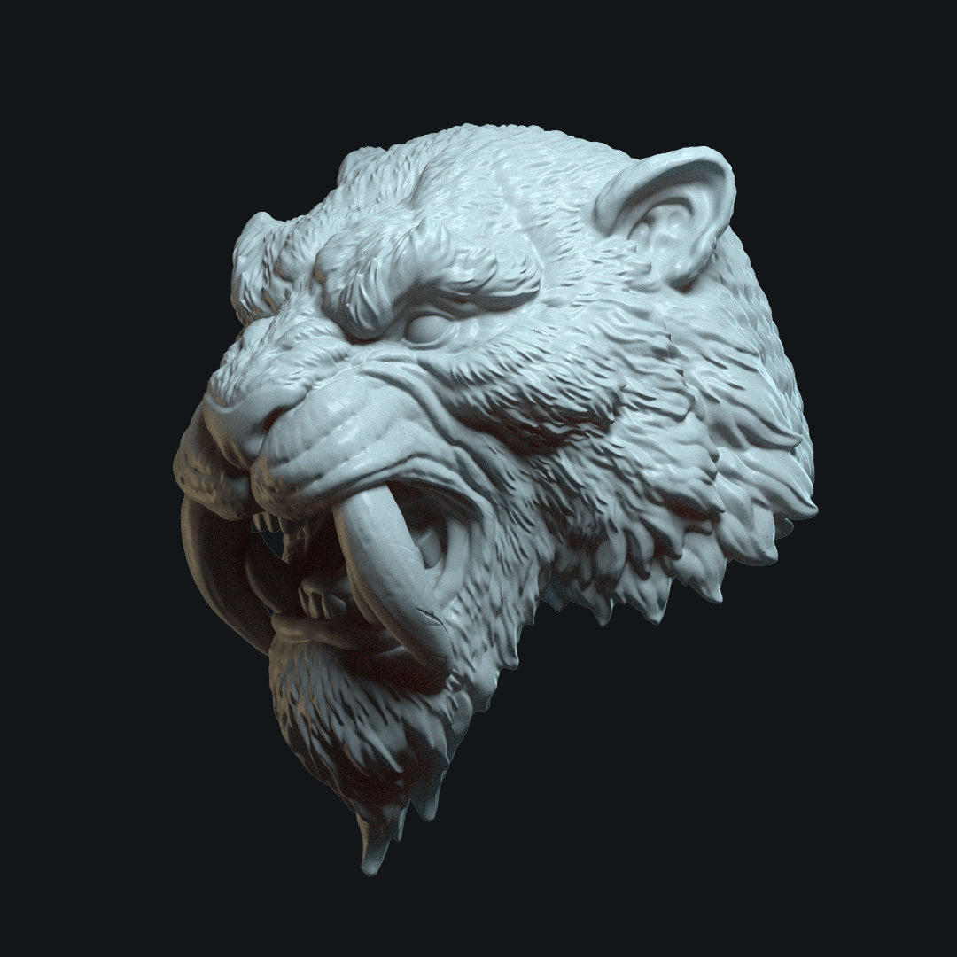 Sabertooth v3 _Action Figure Head 3d model