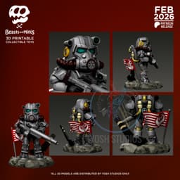 Fallout T45 Mini 3D Printer STL file 3d model