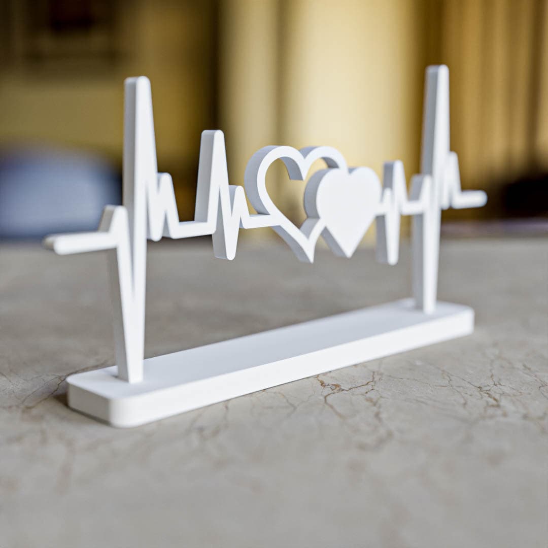 Heartbeat ornament 3d model