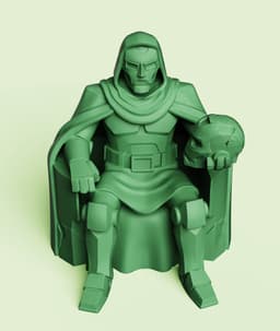 Doctor Doom on Throne | Marvel Villain Statue 3d model