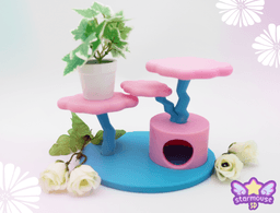 Cloud Cat Tower Model Stand 3d model