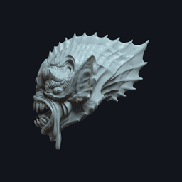 Abyssalor v1 Action Figure Head 3d model