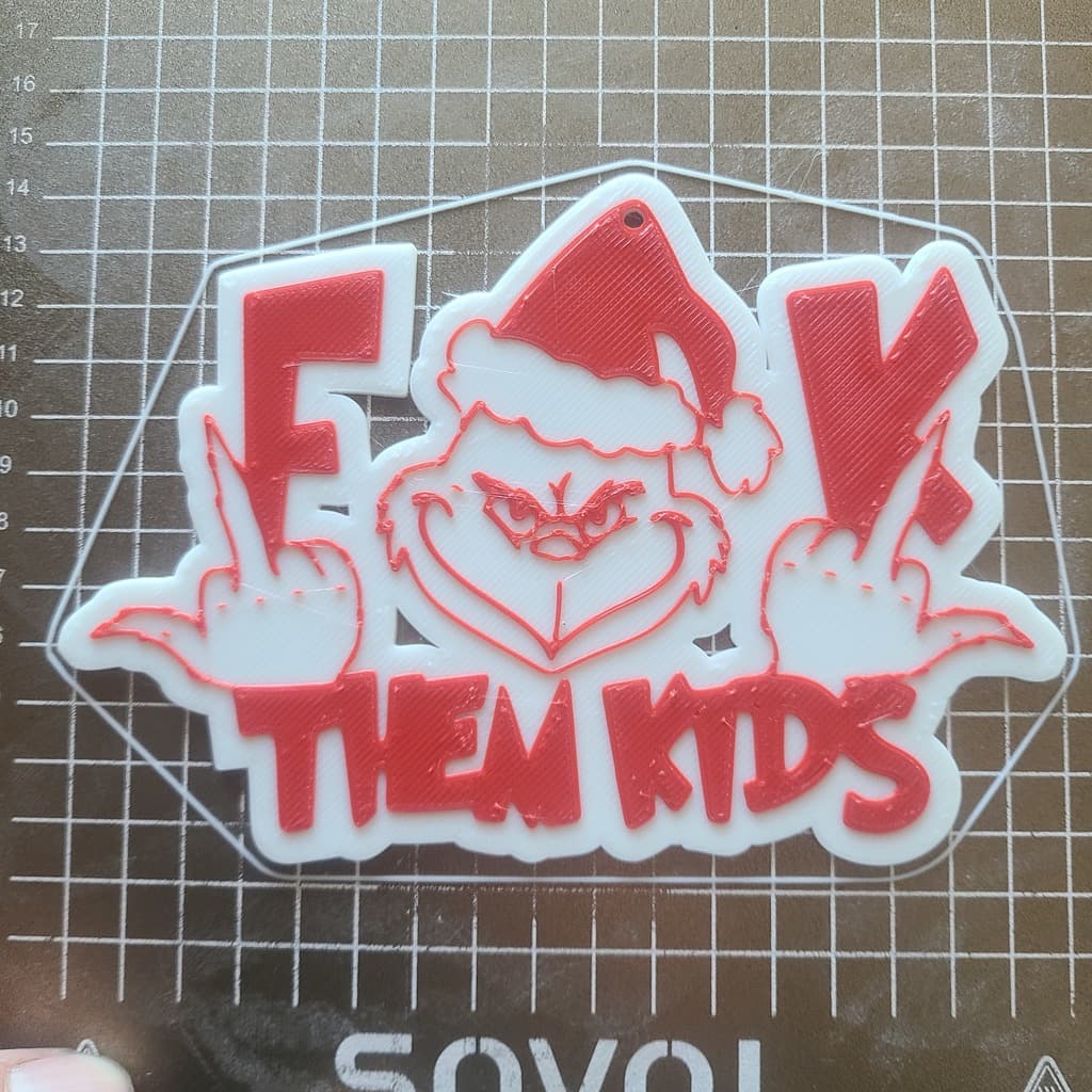 F them kids ornament ft grinch 3d model