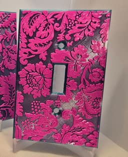 Wall Plate - Single Toggle (Size: Midsize) - William Morris Pattern 3d model
