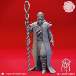 Evil Mage - Tabletop Miniature (Pre-Supported) 3d model