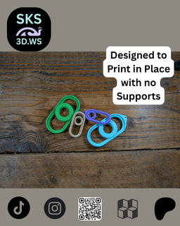 Mini Print-in-Place Fidget Spinner Free Model 3d model