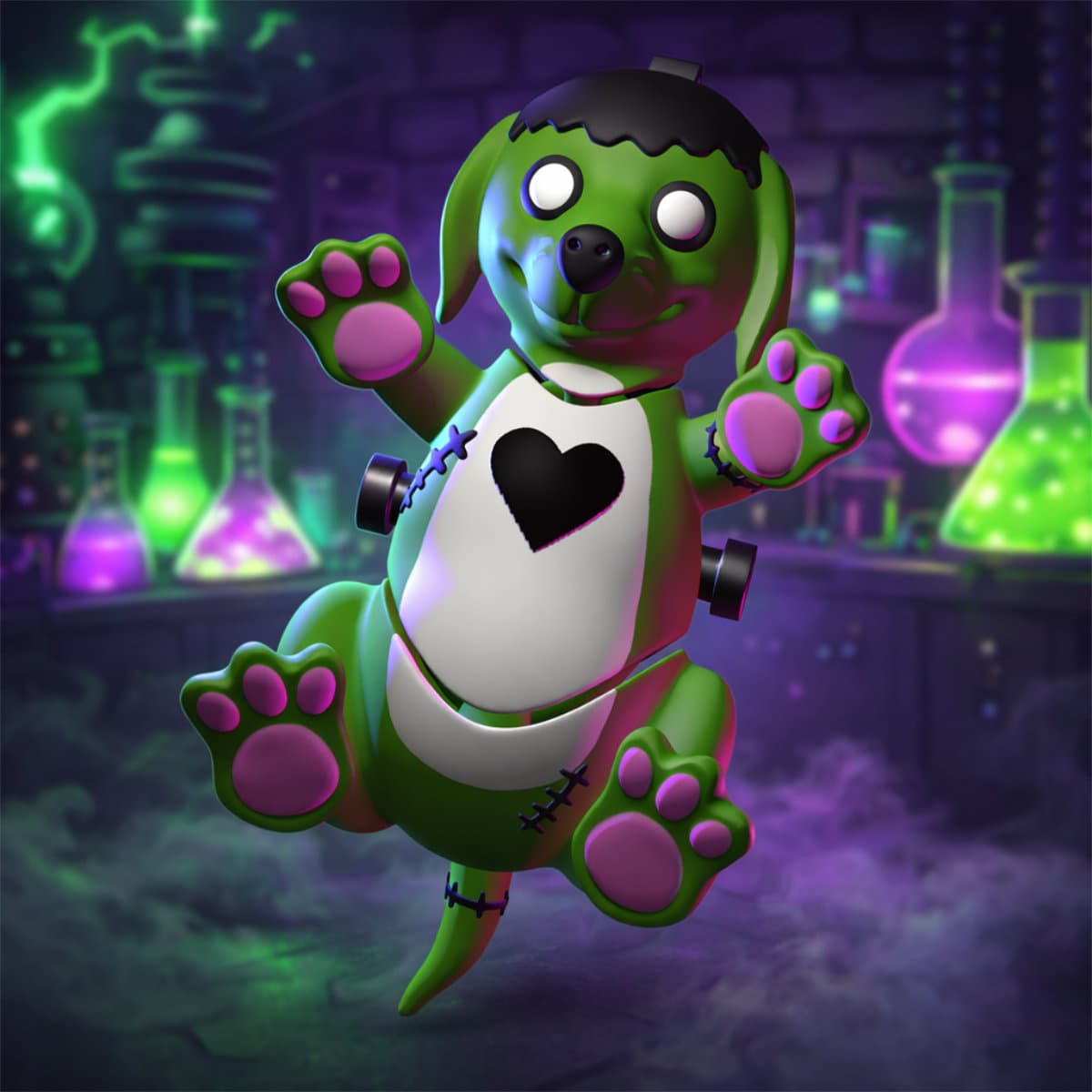 "Boris" Beagle-Stein – Wiggle Budz – (Halloween Edition) 3d model