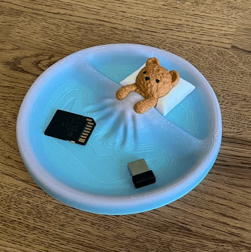 Sleeping teddy plate 3d model