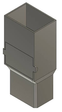 Gutter Downspout Filter Attachment 3d model
