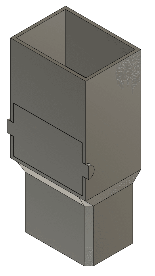 Gutter Downspout Filter Attachment 3d model