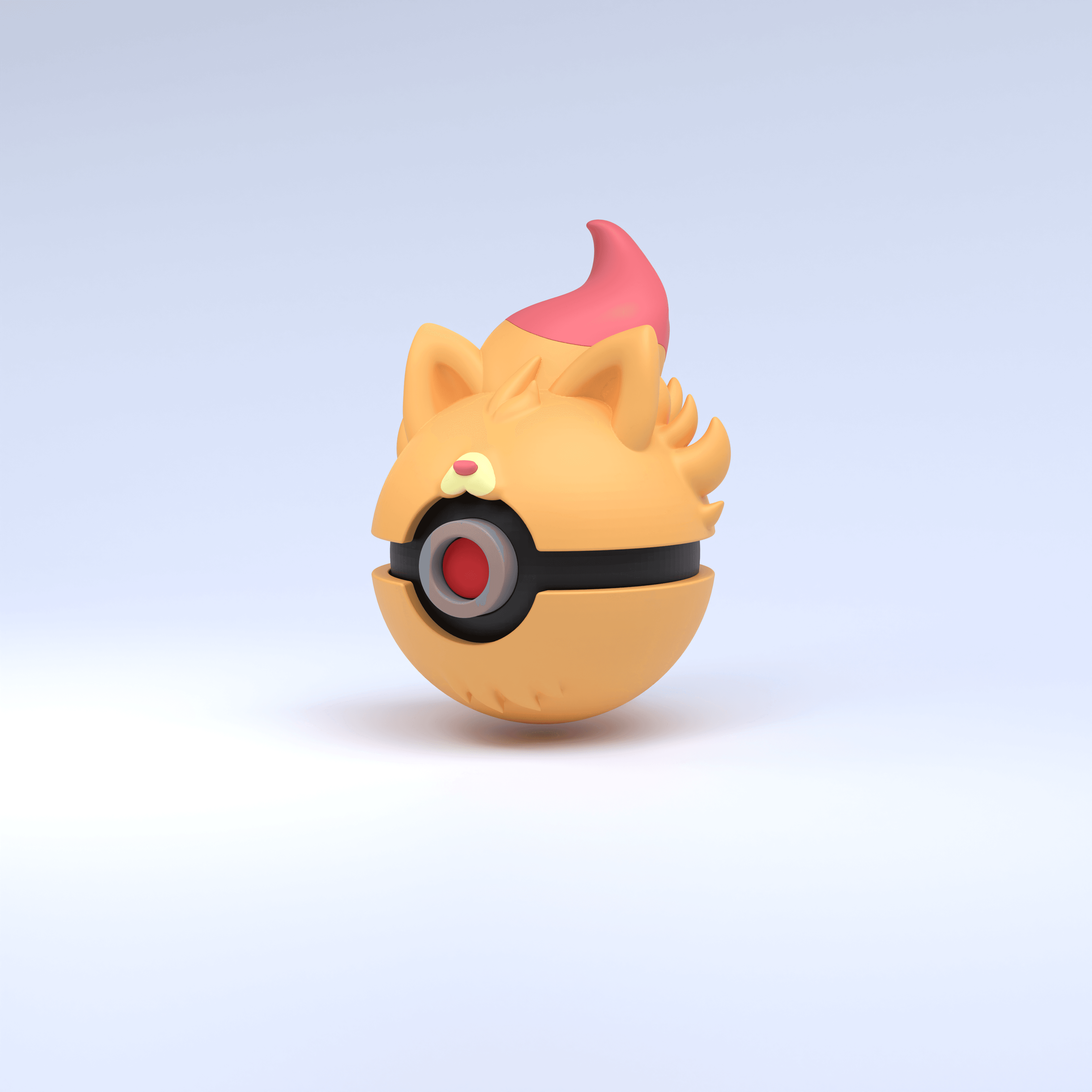 Pompom Pokeball 3d model
