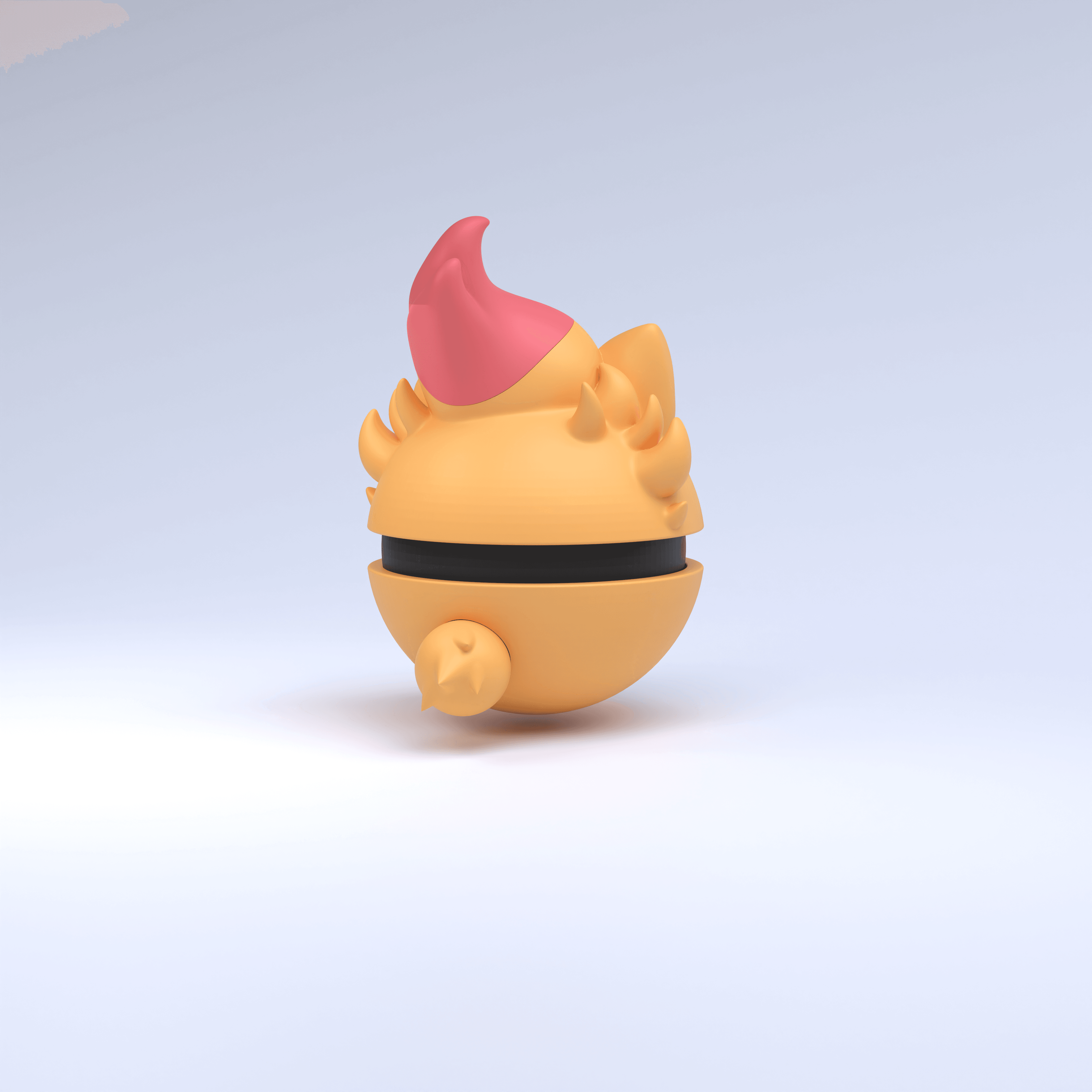 Pompom Pokeball 3d model