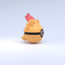 Pompom Pokeball 3d model