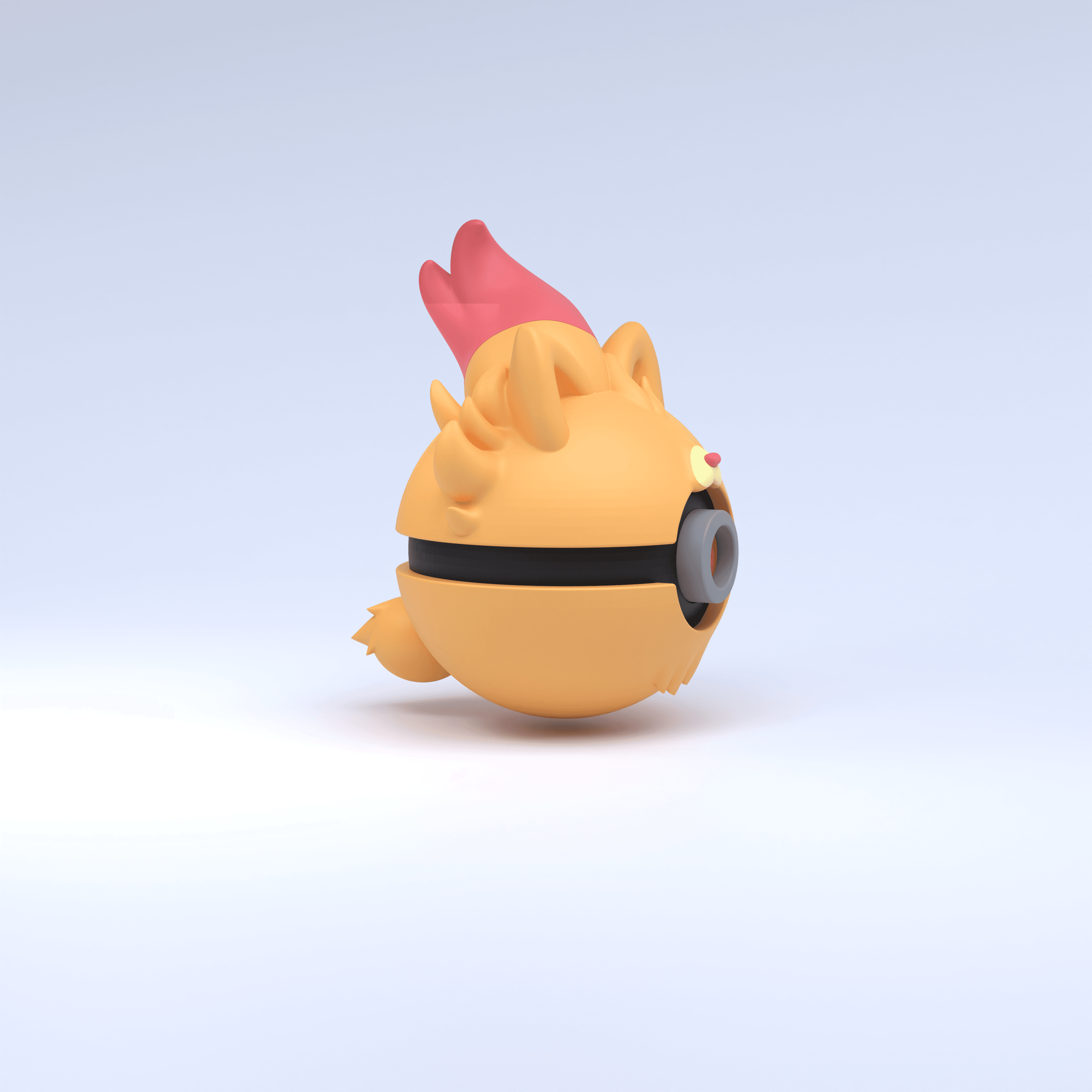 Pompom Pokeball 3d model