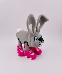 Bunny Roller Skate Flexi 3d model