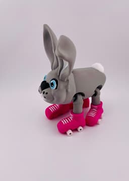 Bunny Roller Skate Flexi 3d model