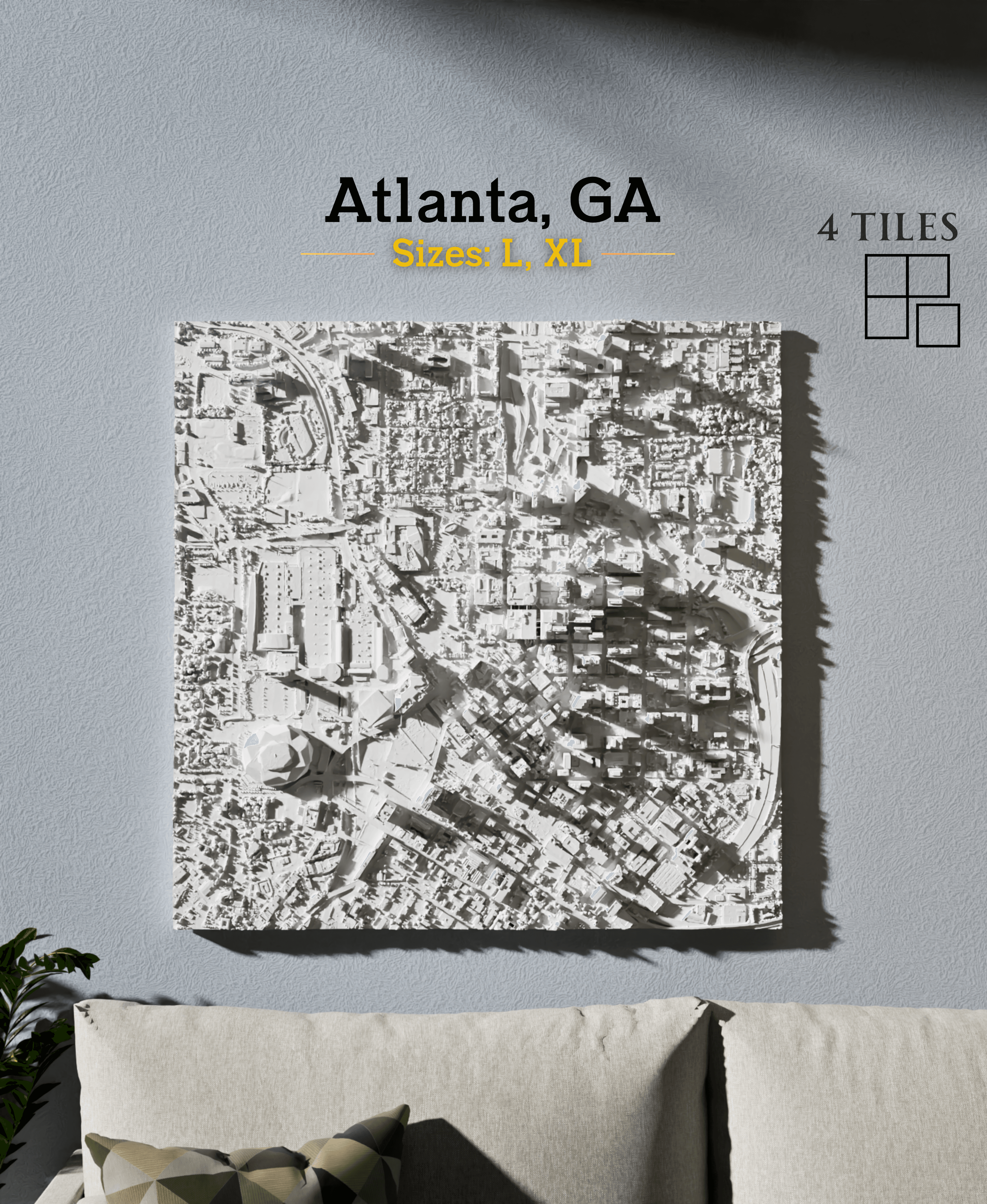 Atlanta, GA - L & XL 3d model