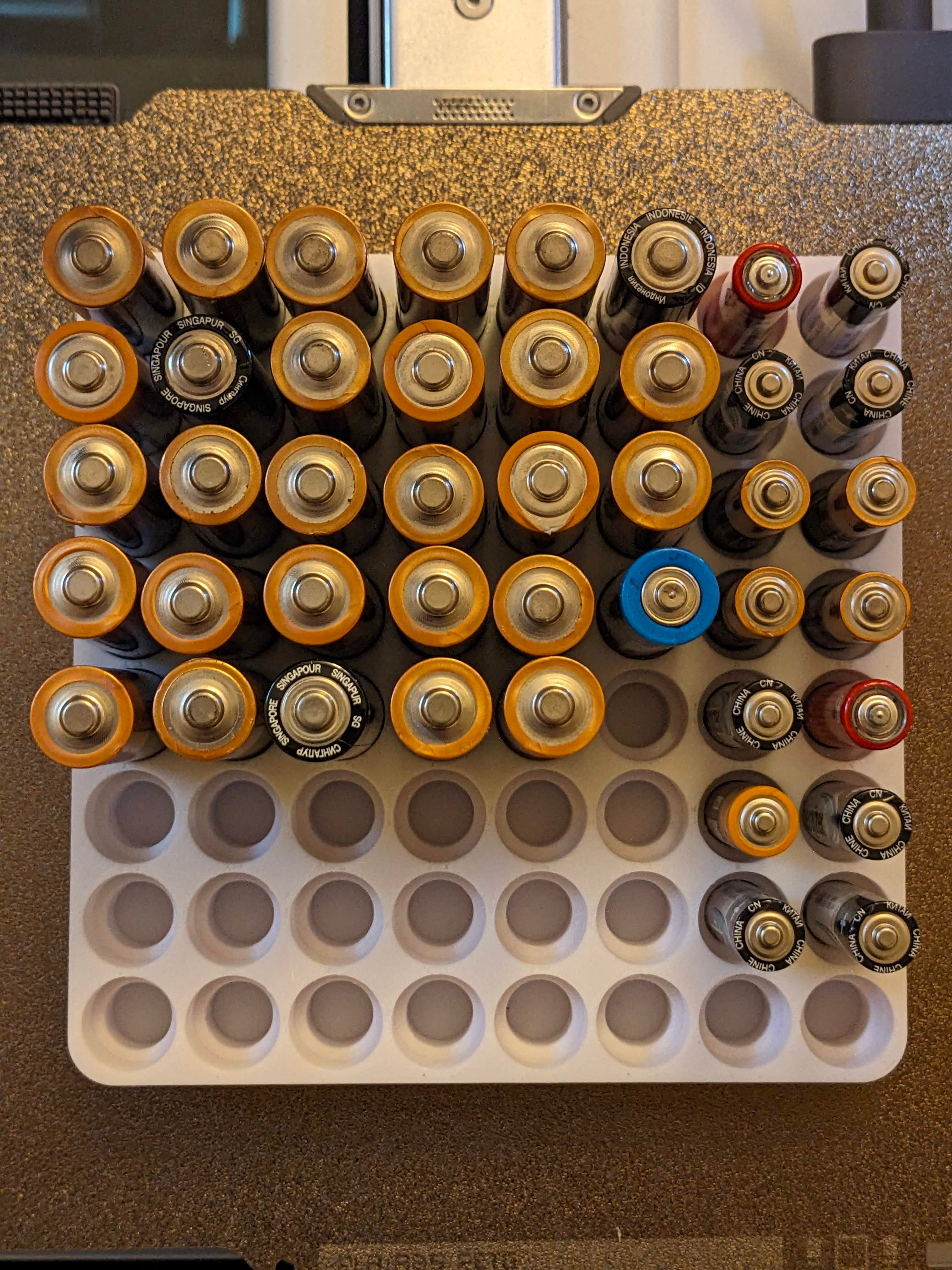 AA + AAA Battery Grids 3d model