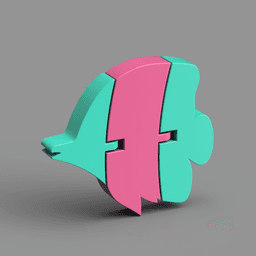 Articulated Tropical Fish 3d model
