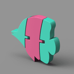 Articulated Tropical Fish 3d model
