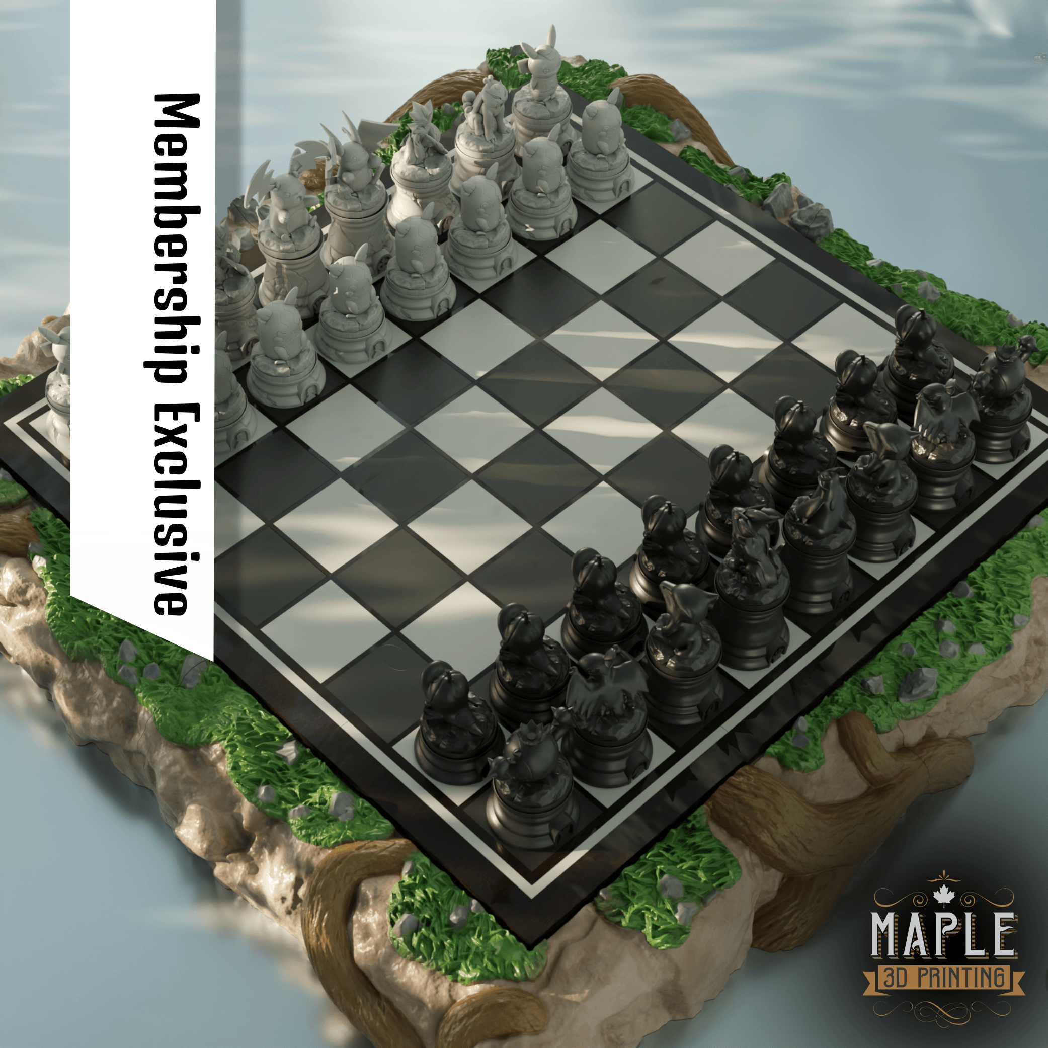 Chess Set - Pokemon - Customizable 3d model