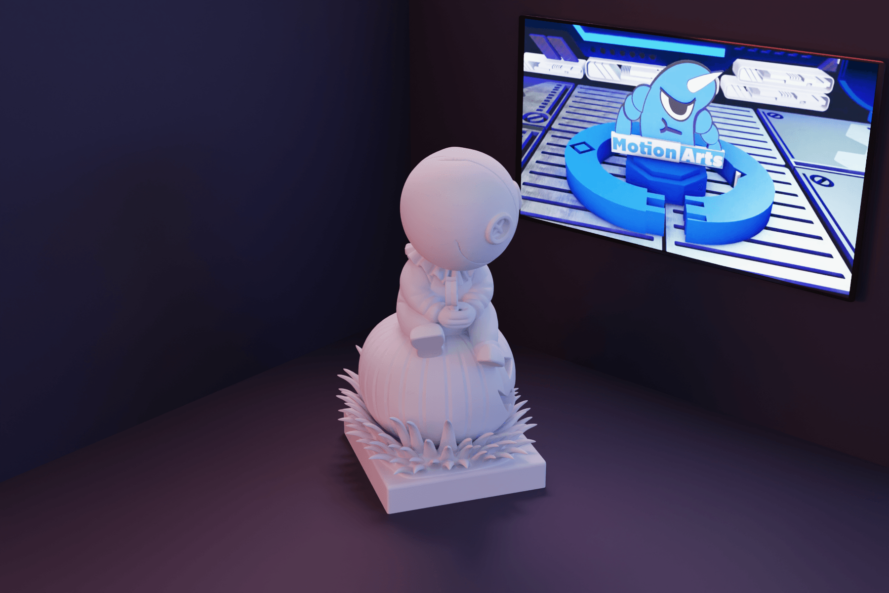 Boneco Sentado abobora.stl 3d model