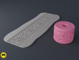 Texture Rollers Lace Patterns middle #7 3d model