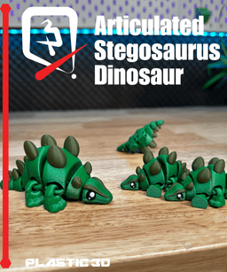 Articulated Stegosaurus Dinosaur 3d model