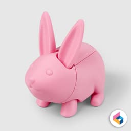 Easter bunny bank(Foldable) 3d model