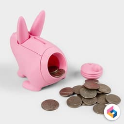 Easter bunny bank(Foldable) 3d model