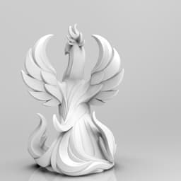 Mystical Phoenix Minimalist Sculpture 3d model