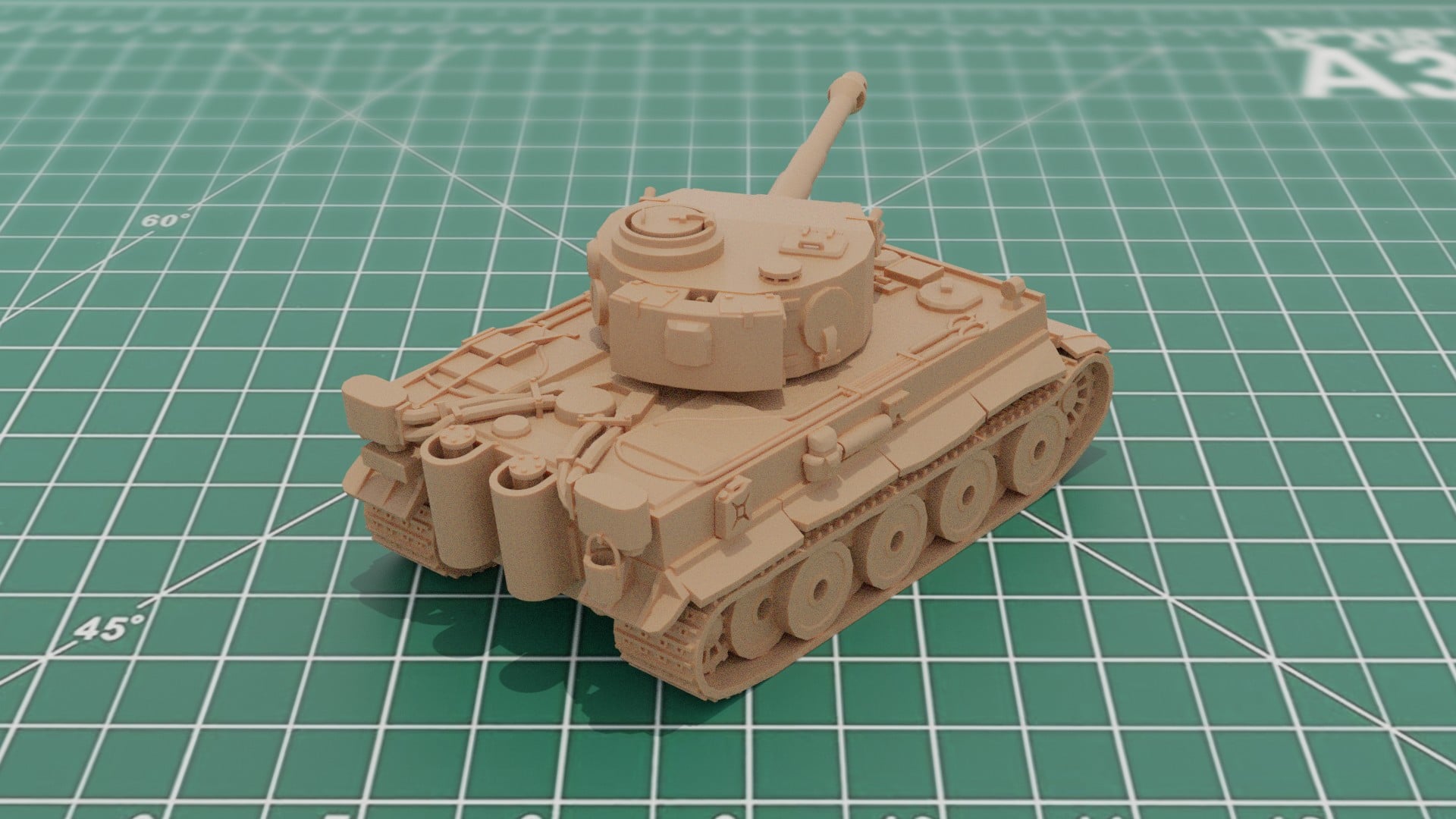 Panzer VI Tiger Tank 3D Print Model STL 3d model