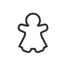 Gingerbread Lady Cookie Cutter STL File - 4 inches 3d model