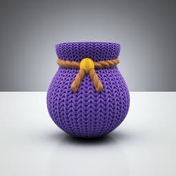 Knitted Roped Vase Planter 3d model