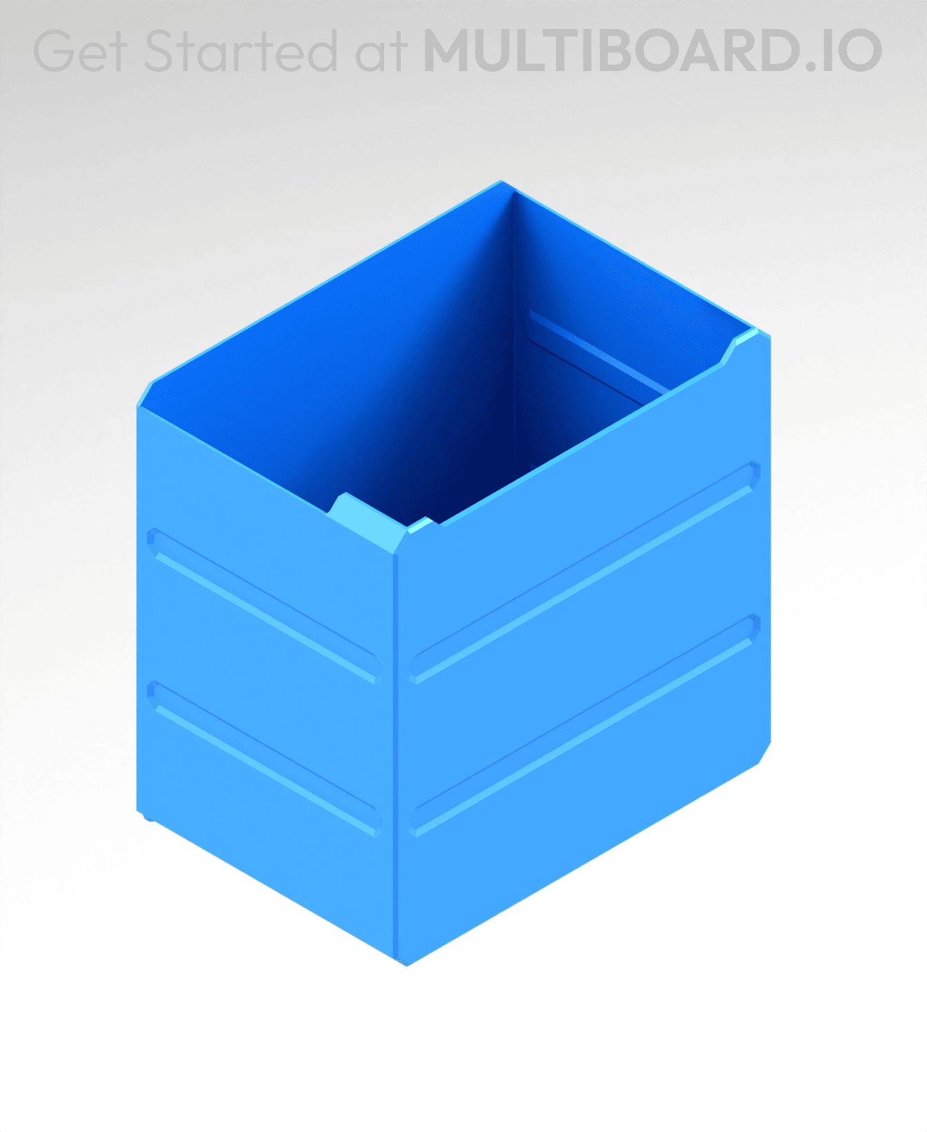 3x3x2 LU - Labelled - MultiBin Simple Drawer 3d model