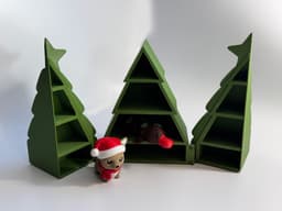 Teal Cat Creative Christmas Tree Shelf 3d model