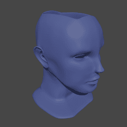 Female Head Cup 3d model