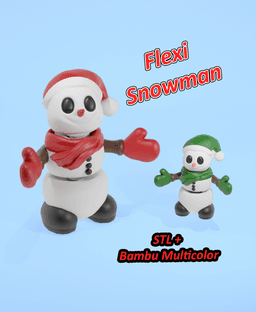 Flexi Snowman - Articulated Fidget Toy 3d model