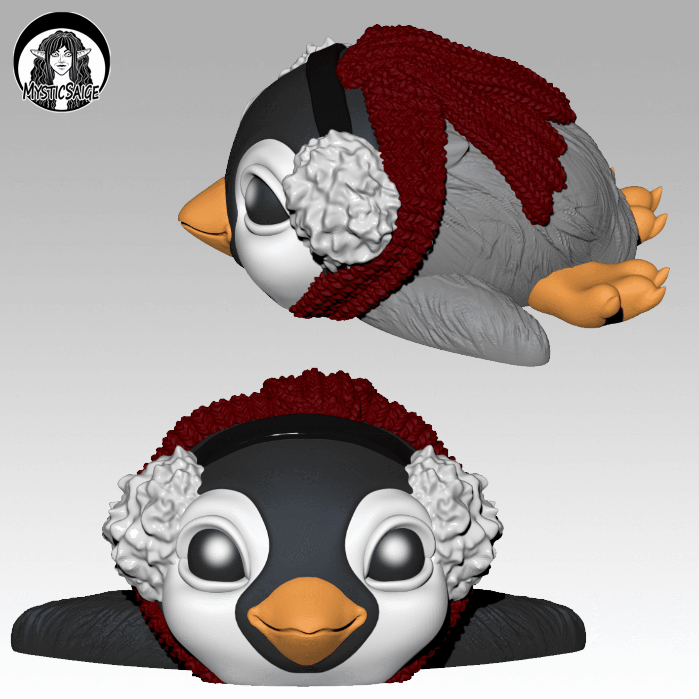 Winter Penguin Puffling - Extra Model 3d model