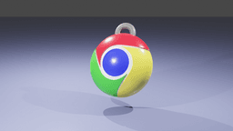 Chrome Symbol Keychain 3d model