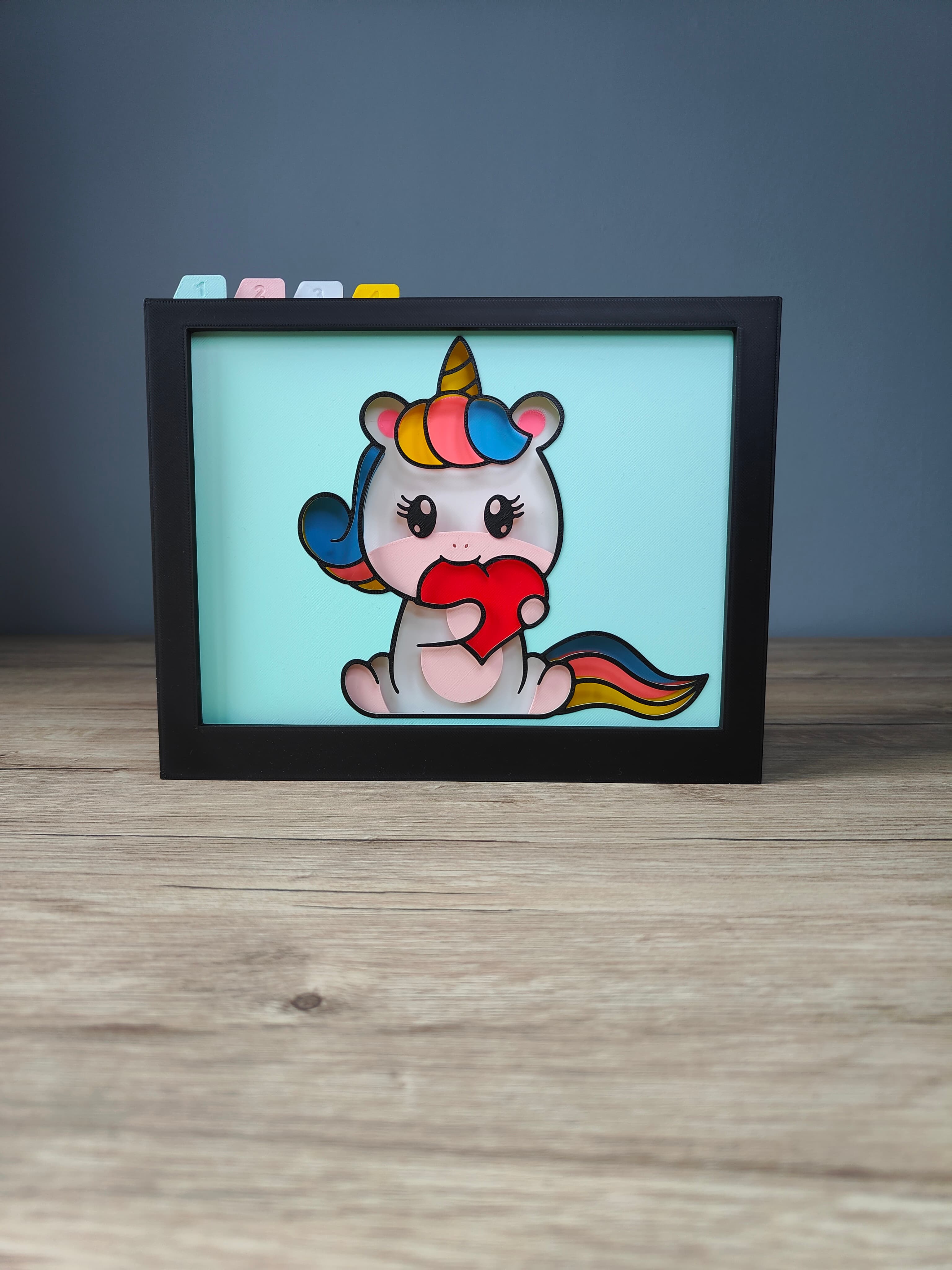 Unicorn Shadow Box 3d model