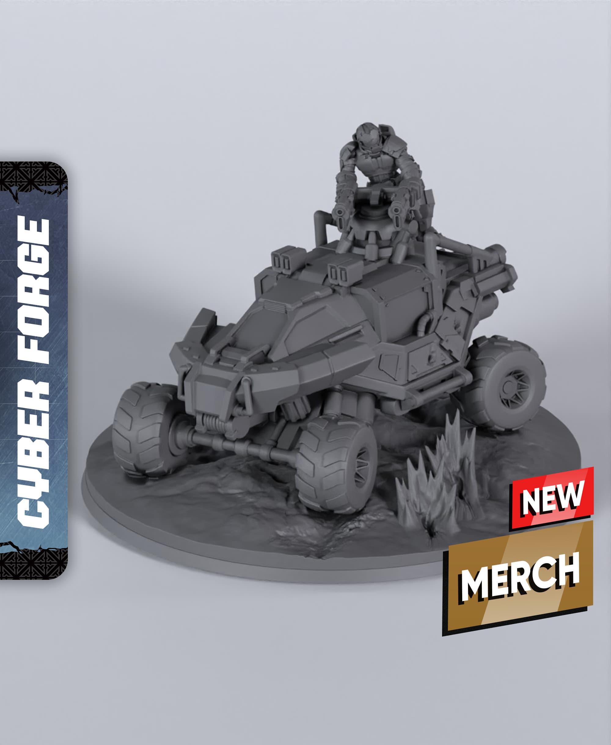 Wardog Diorama - With Free Cyberpunk Warhammer - 40k Sci-Fi Gift Ideas for RPG and Wargamers 3d model