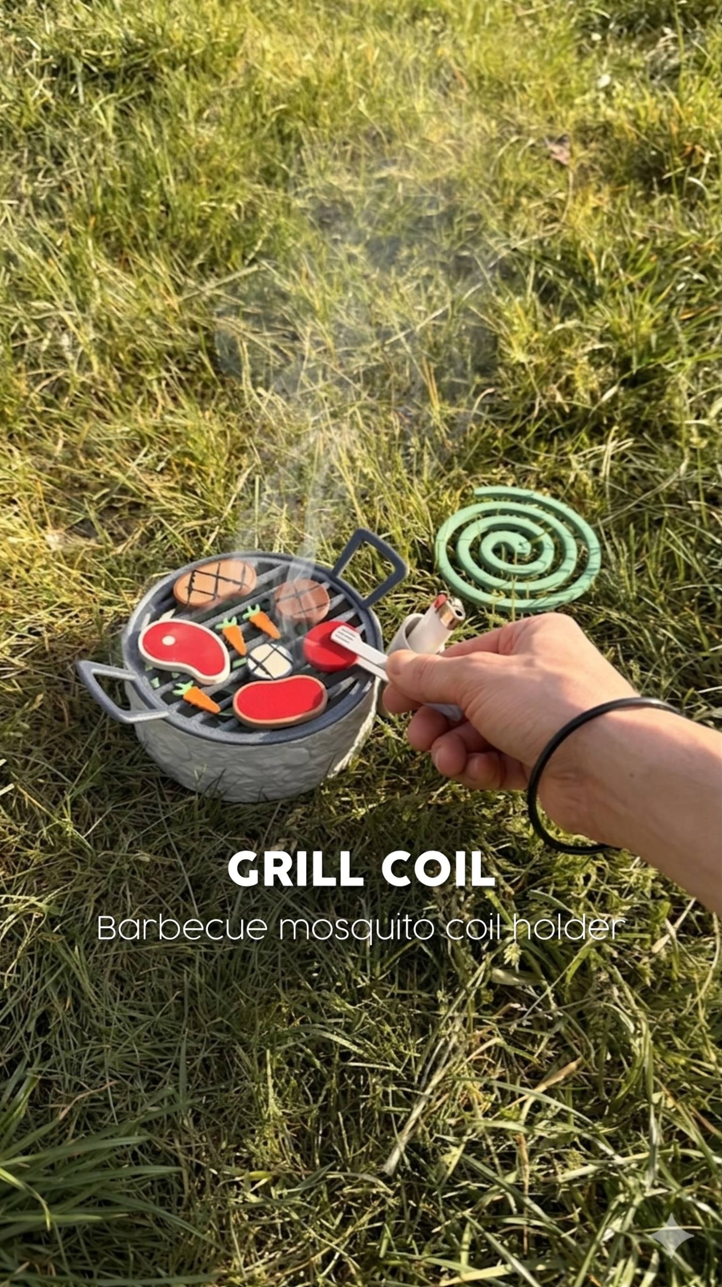 GRILL COIL | BARBECUE MOSQUITO COIL HOLDER 3d model