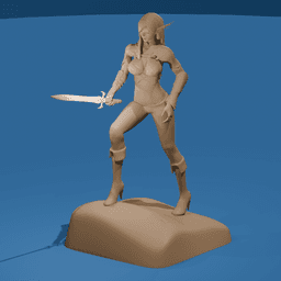 Sexy Elf Warrior v2 3d model