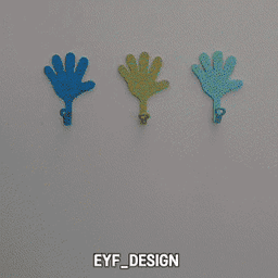 Sticky Hand Wall Hook 3d model
