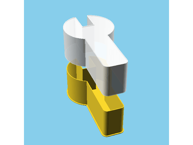 Flat key, nestable box (v1) 3d model