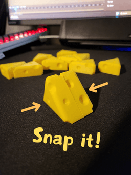 Snap & Swiss Magnetic Cheese 3d model