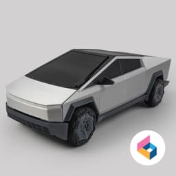 Foldable Cybertruck Production Version 3d model